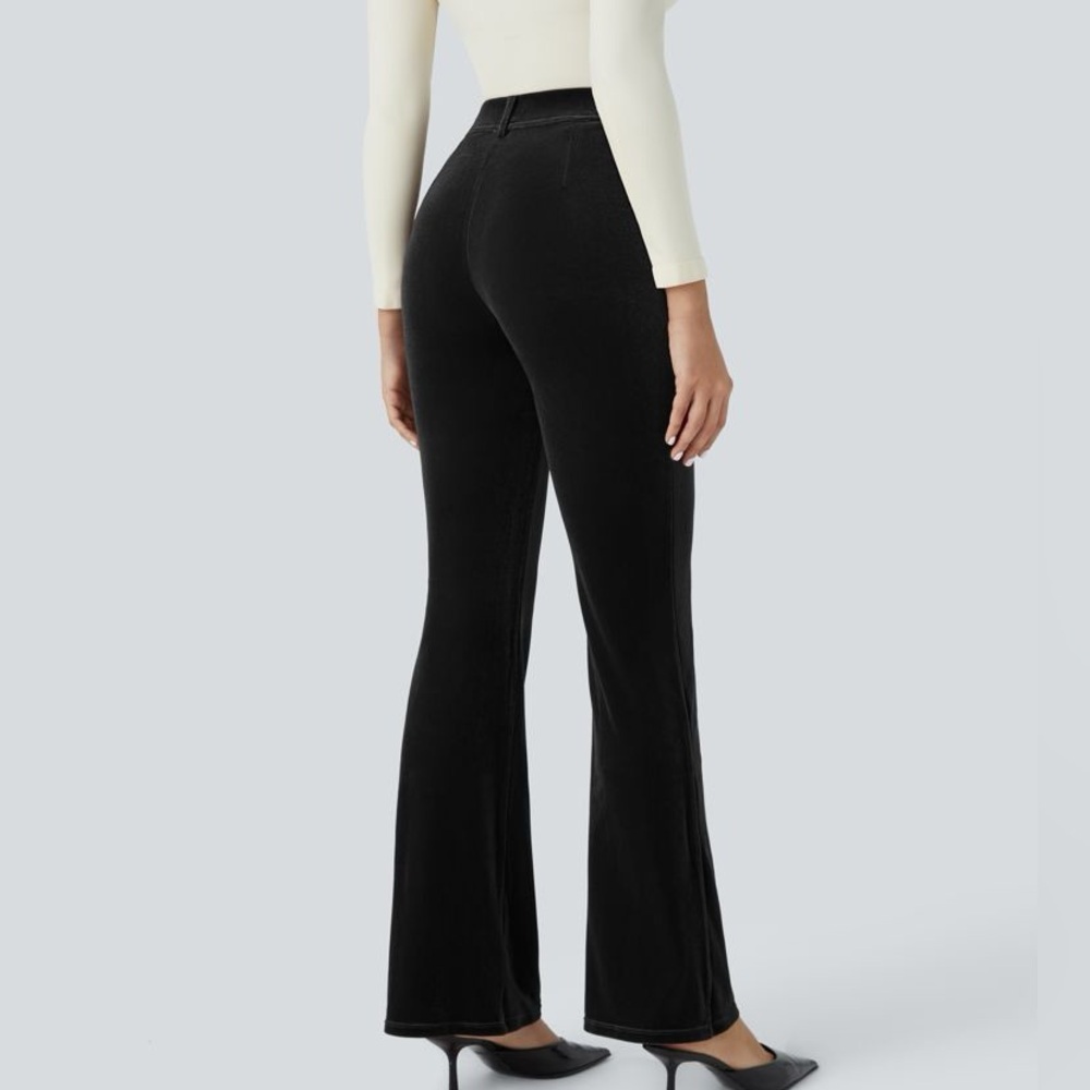 Halara NWT Flex High Waisted Pocket Velvet Work Pants XL - Picture 2 of 4